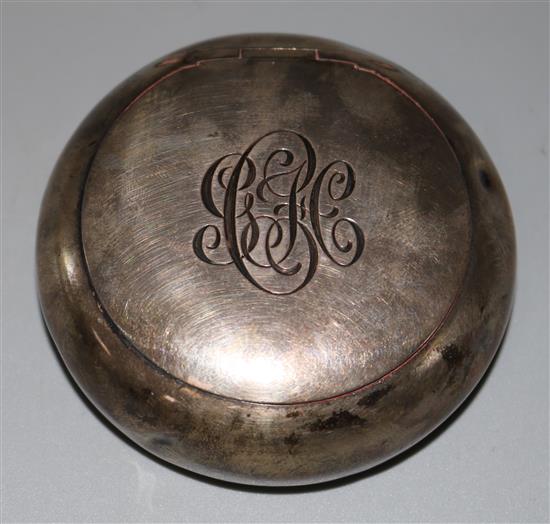 A late Victorian silver tobacco box, William Neale, Chester, 1900, 2.75in.